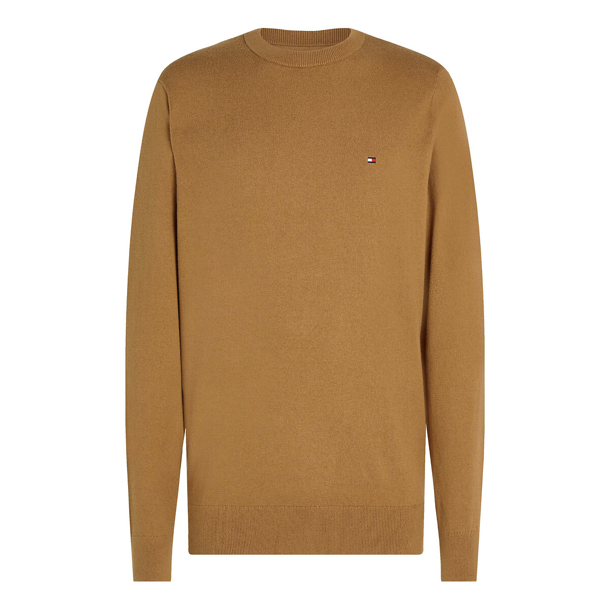 TOMMY HILFIGER<br>Suéter de gola redonda em algodão pima e cashmere