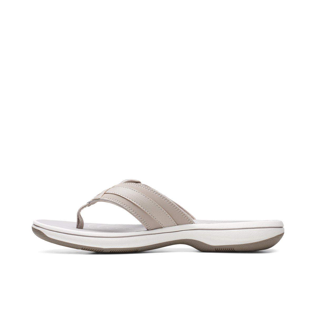 CLARKS-Breeze sea 1-Tongs sandales à talon plat - Talon plat - Beige Moyen