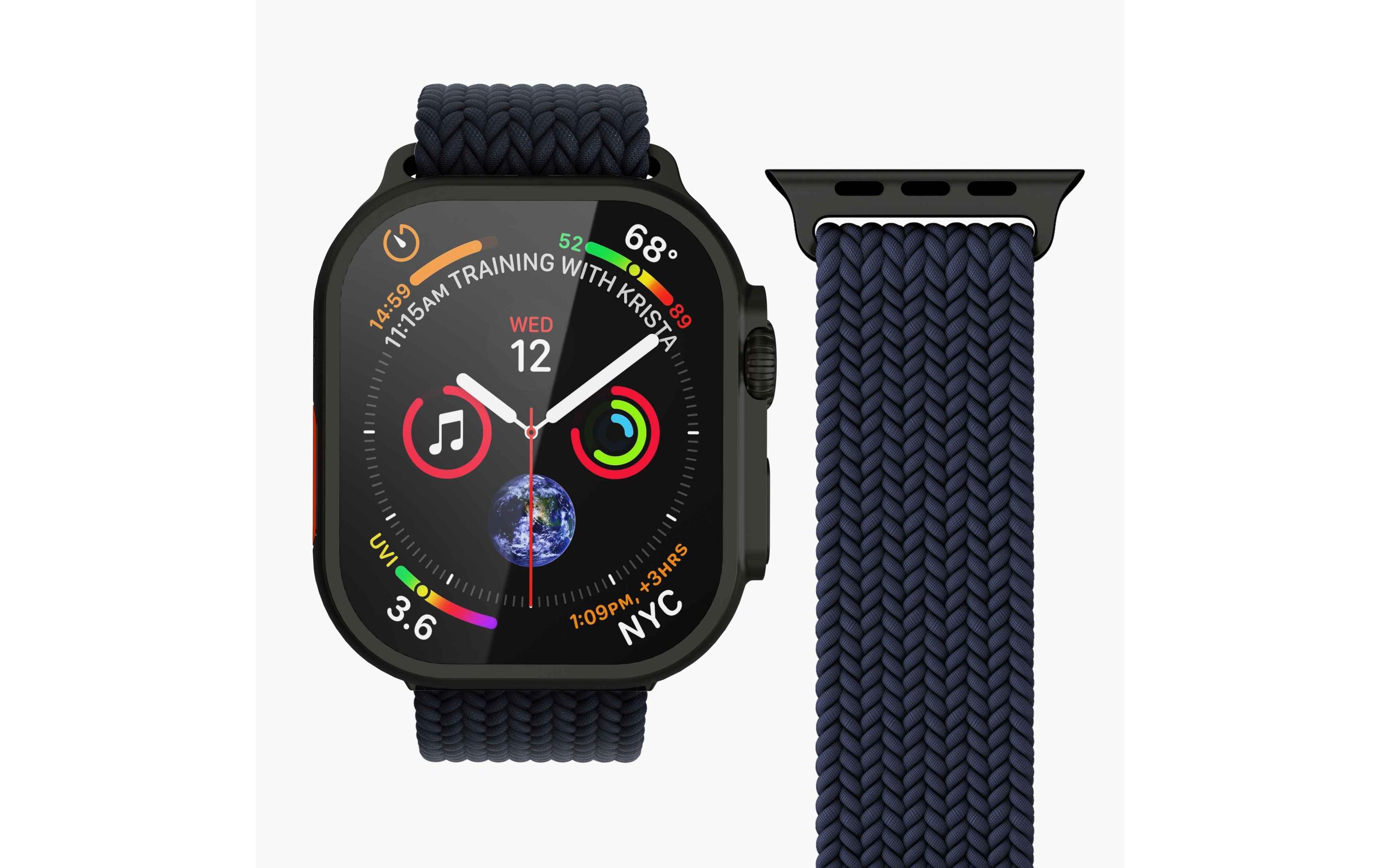 Armband Woven Loop Apple Watch 44/45/46/49 mm Navy BlackArmband für Apple Watch 44/45/46/49 mm