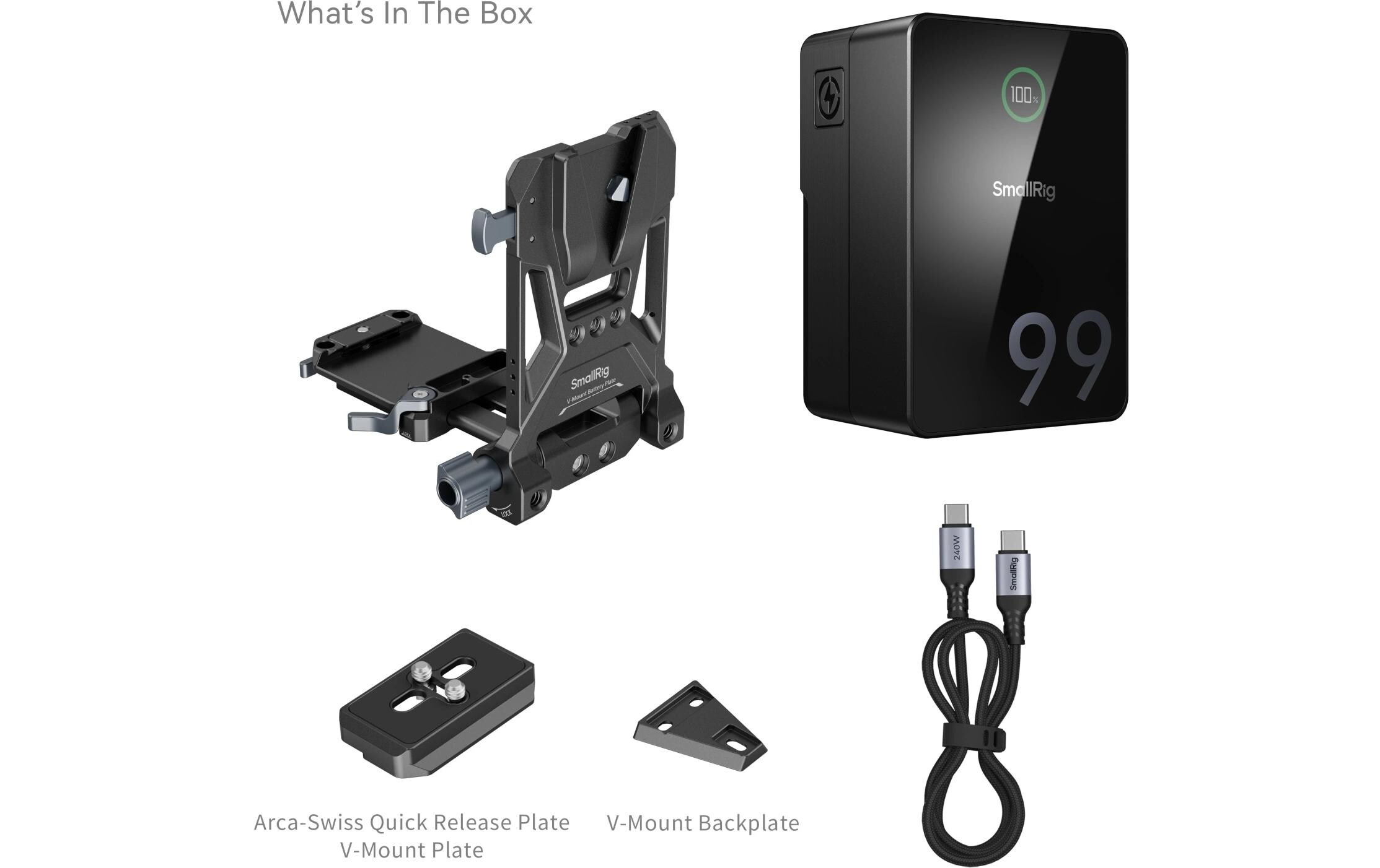 Videokamera-Akku VB99 Pro Kit V-Mount-Akkuplatte<br>V-Mount-Akku