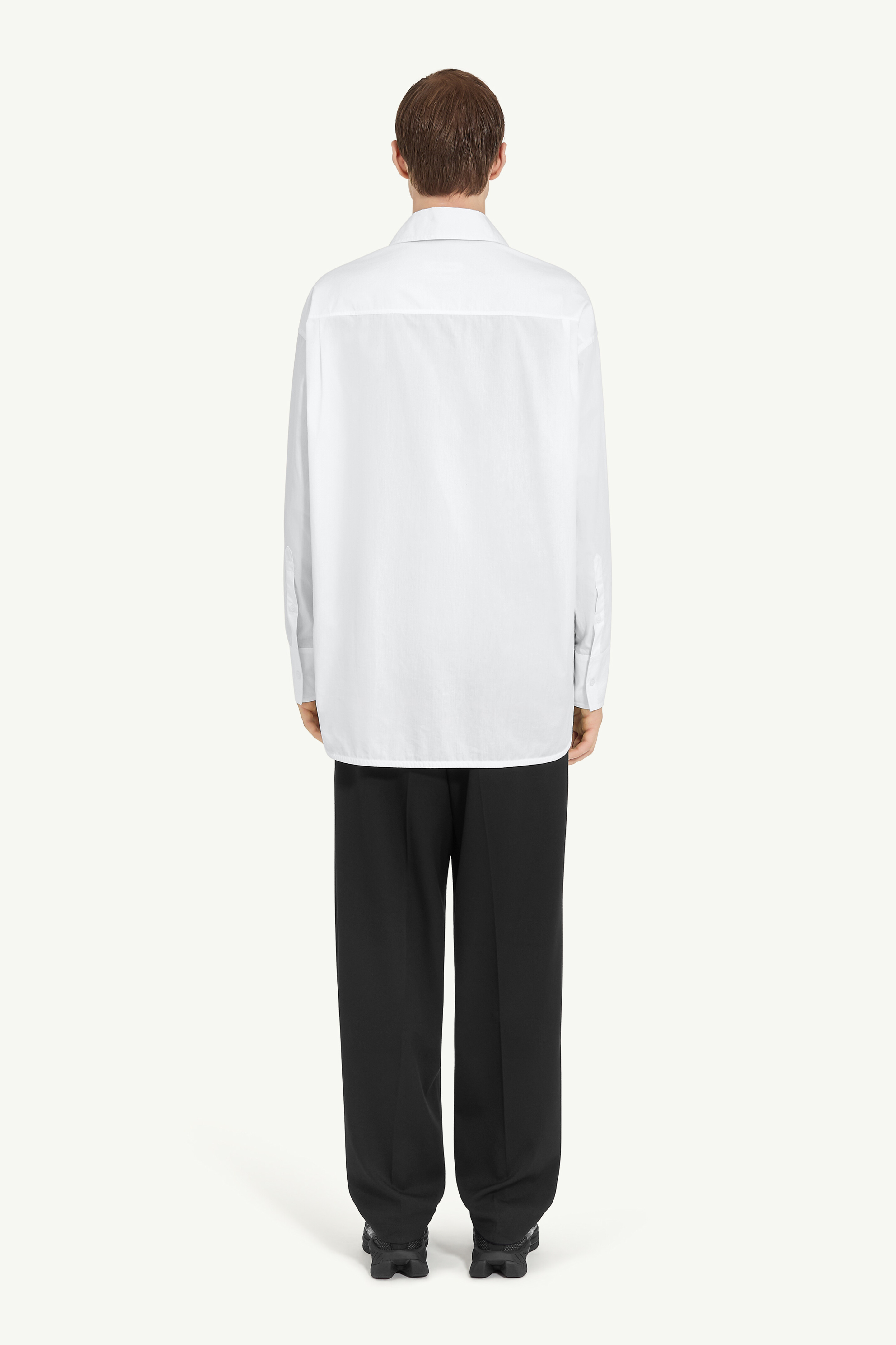 White Cotton Printed Shirt