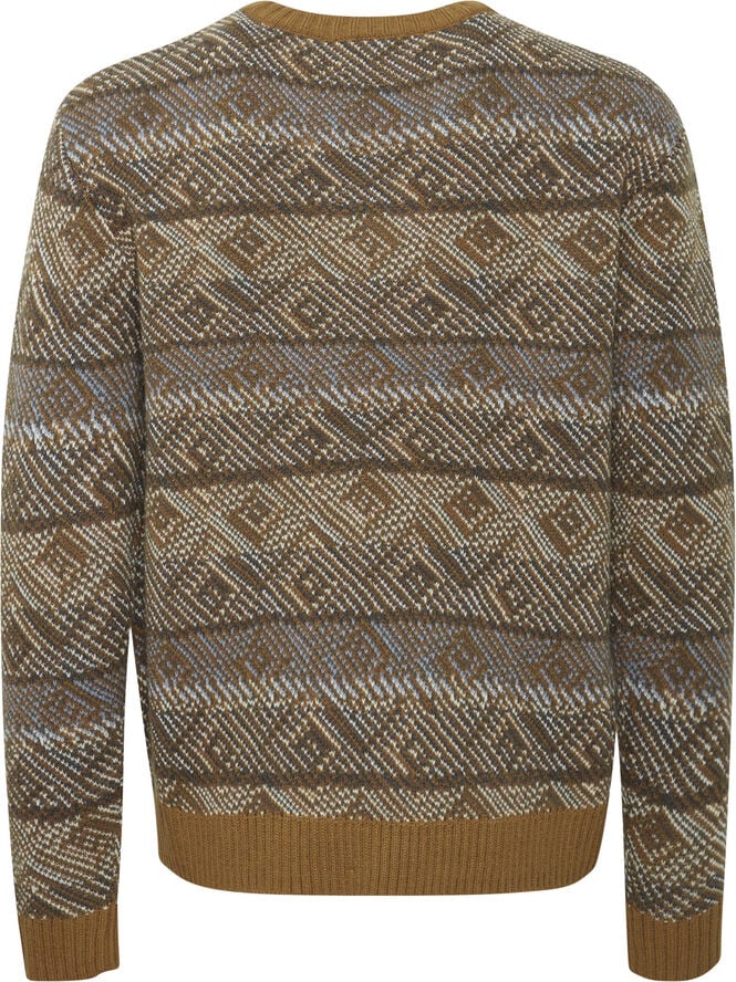Casual Friday CFKLAES crew neck mulit knit Gothic olive