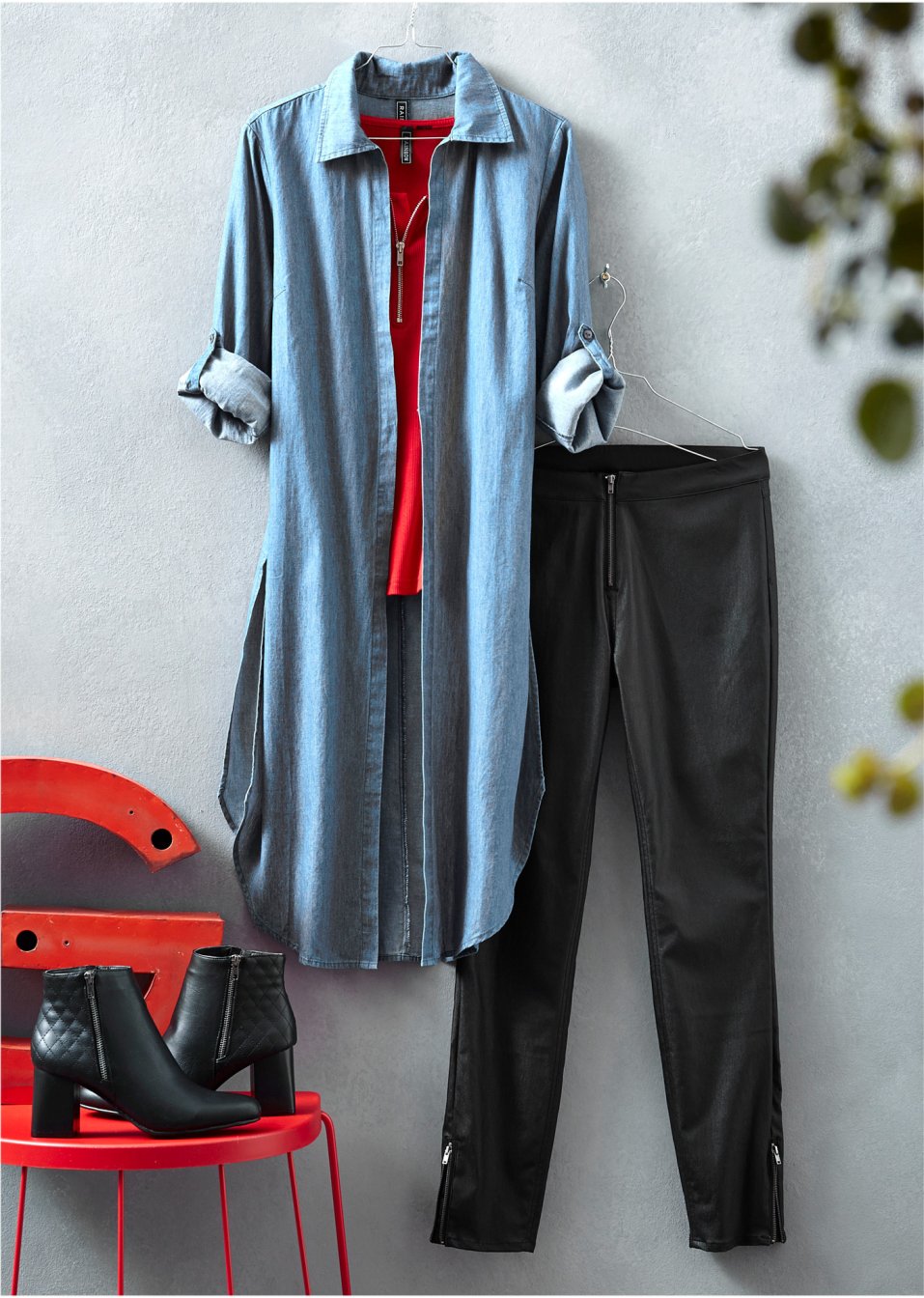 Blouse longue avec fentes latérales