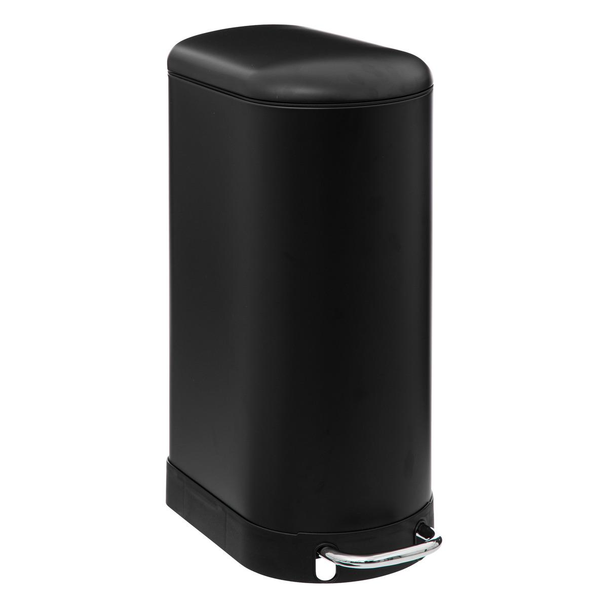 POUBELLE A PEDALE SLIM ARIANE 30L METAL NOIR