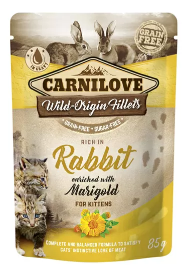 Carnilove Cat Pouch vådfoder til killinger m. kanin - 85 g.