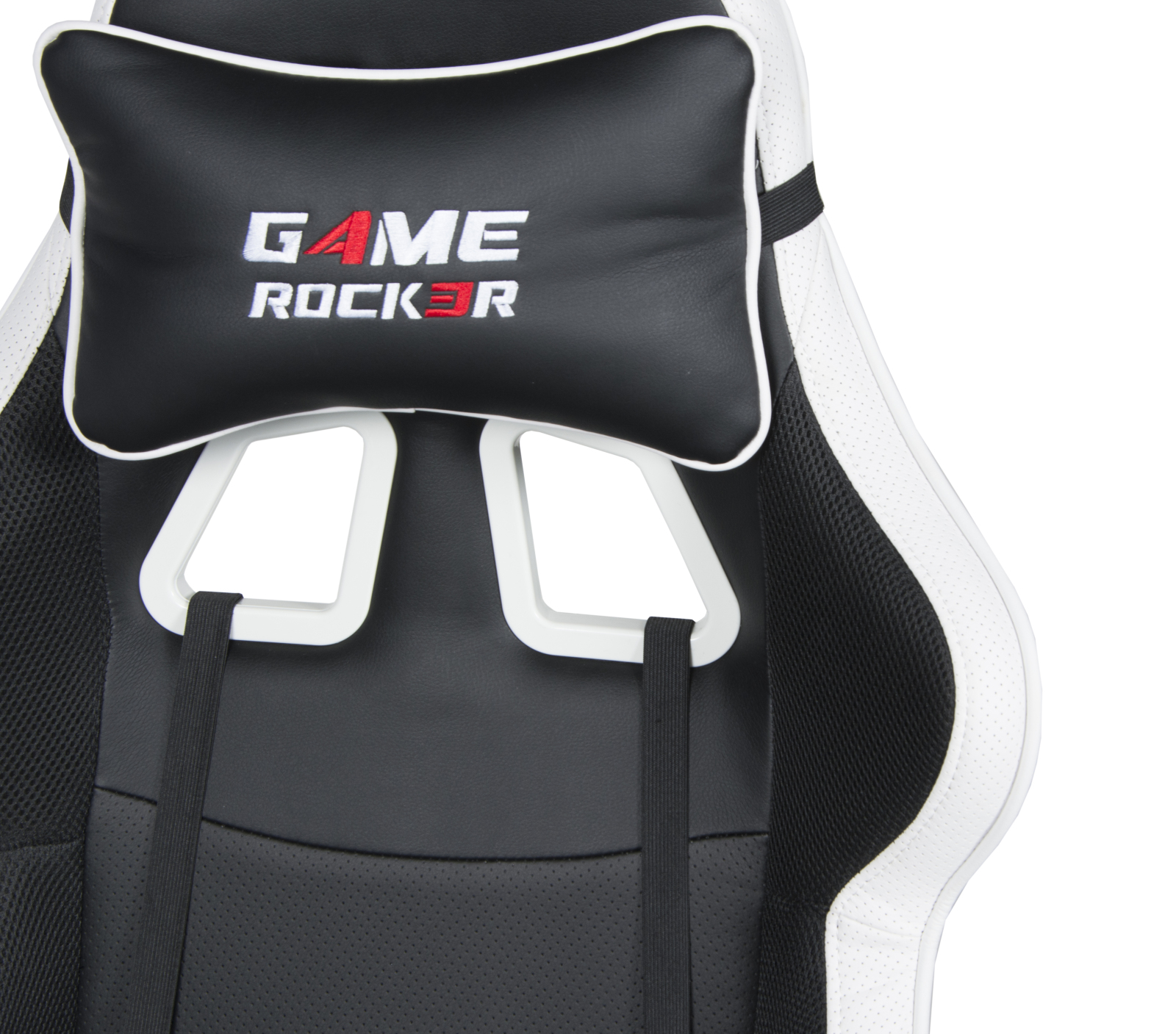 Gaming-Stuhl - schwarz-weiß - höhenverstellbar