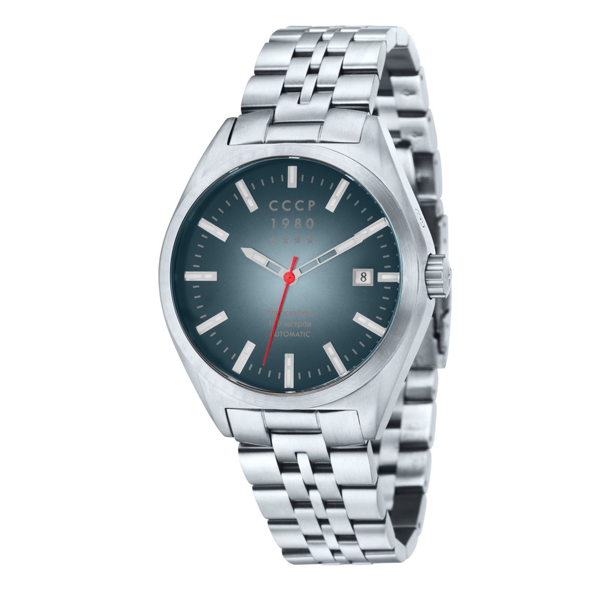 Montre automatique avec date bracelet acier inoxydable SHCHUKA
