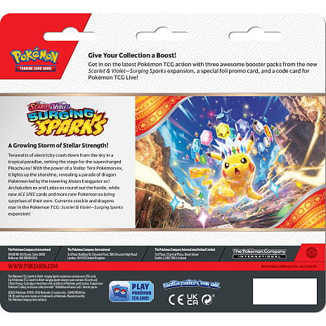 Pokémon surging sparks 3-pak