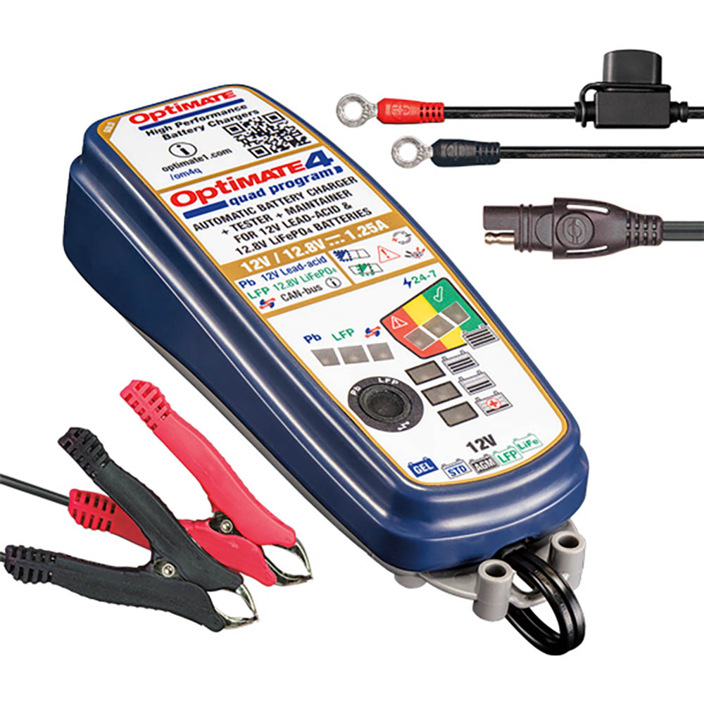 TecMate - Chargeur testeur Optimate 4 Quad Program