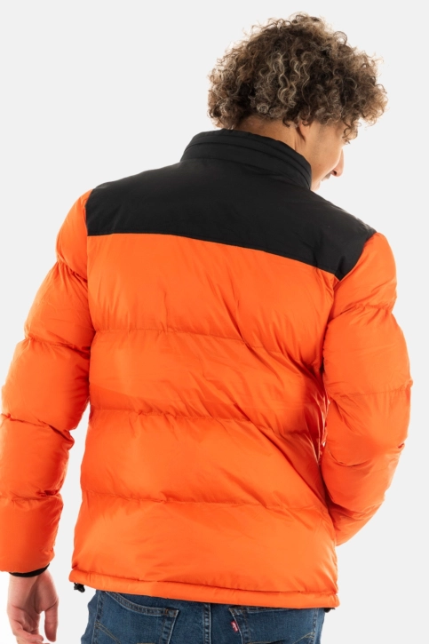 Doudounes schott empiecement et broderie orange