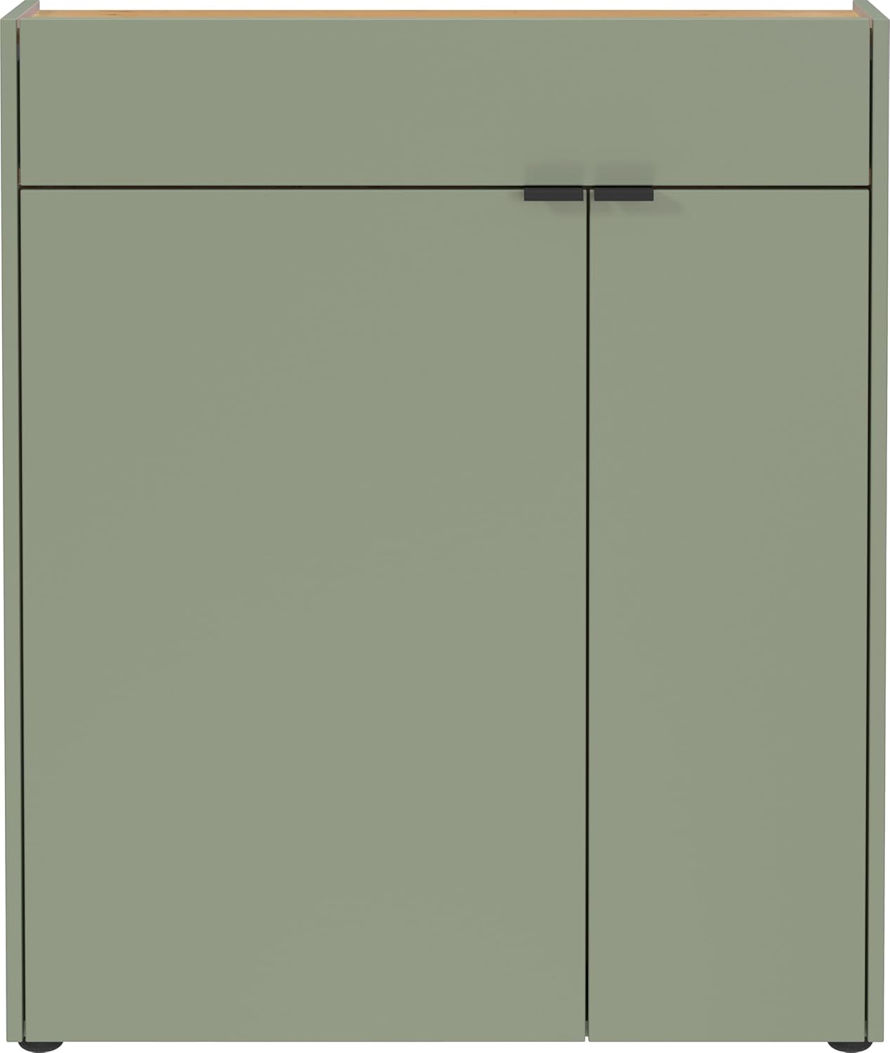 Germania Schuhschrank 1319-629 GW-Ameca, in Taupegrün/Navarra-Eiche-Nb., mit Türdämpfung, 83 x 99 x 22 cm (BxHxT)