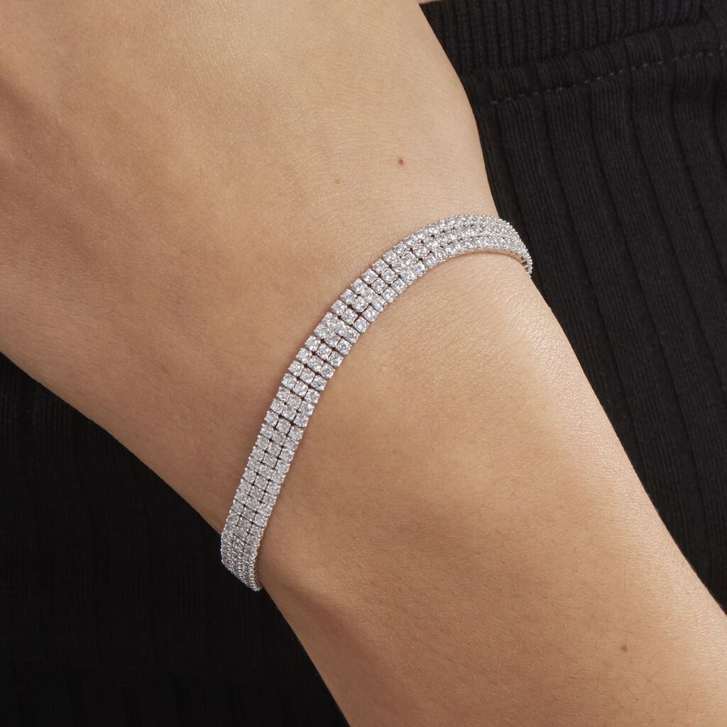 Bracelet Anthia Argent Blanc Oxyde De Zirconium