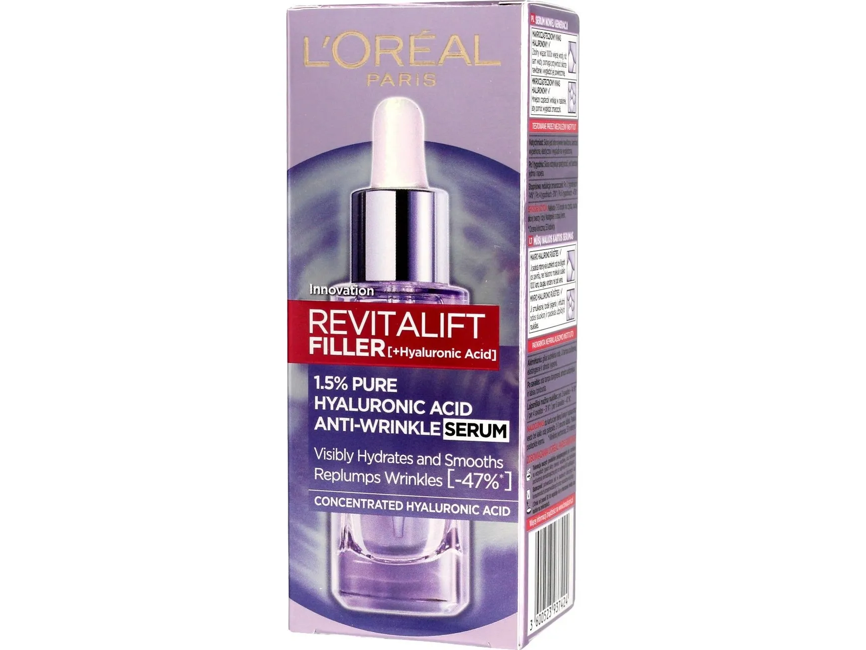 Loreal REVITALIFT FILLER Anti-wrinkle serum 1.5% pure hyaluronic acid 30ml