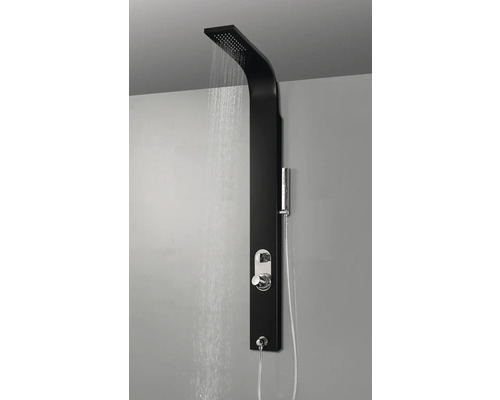 Aurlane Venice douchepaneel, matzwart, ETZST-52MB/WT