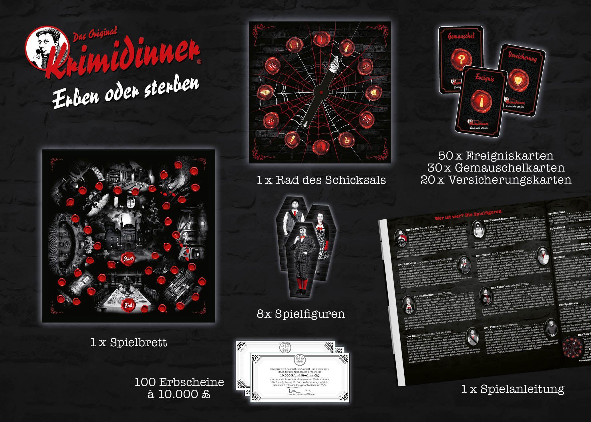 Erben oder Sterben - Das offizielle Spiel zum Original Krimidinner®