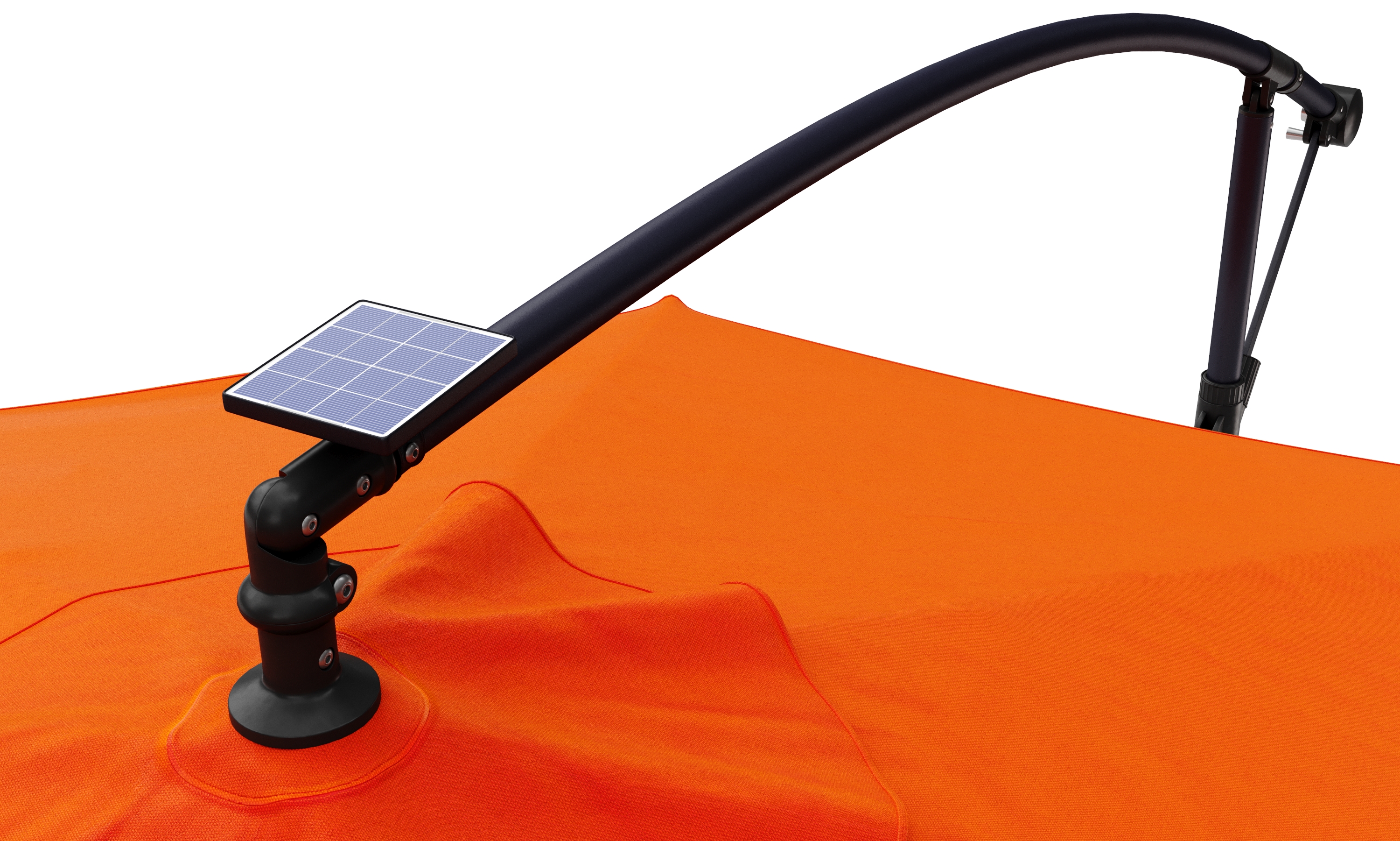 Sonnenschirm Ampelschirm BAY mit LED 350 cm orange