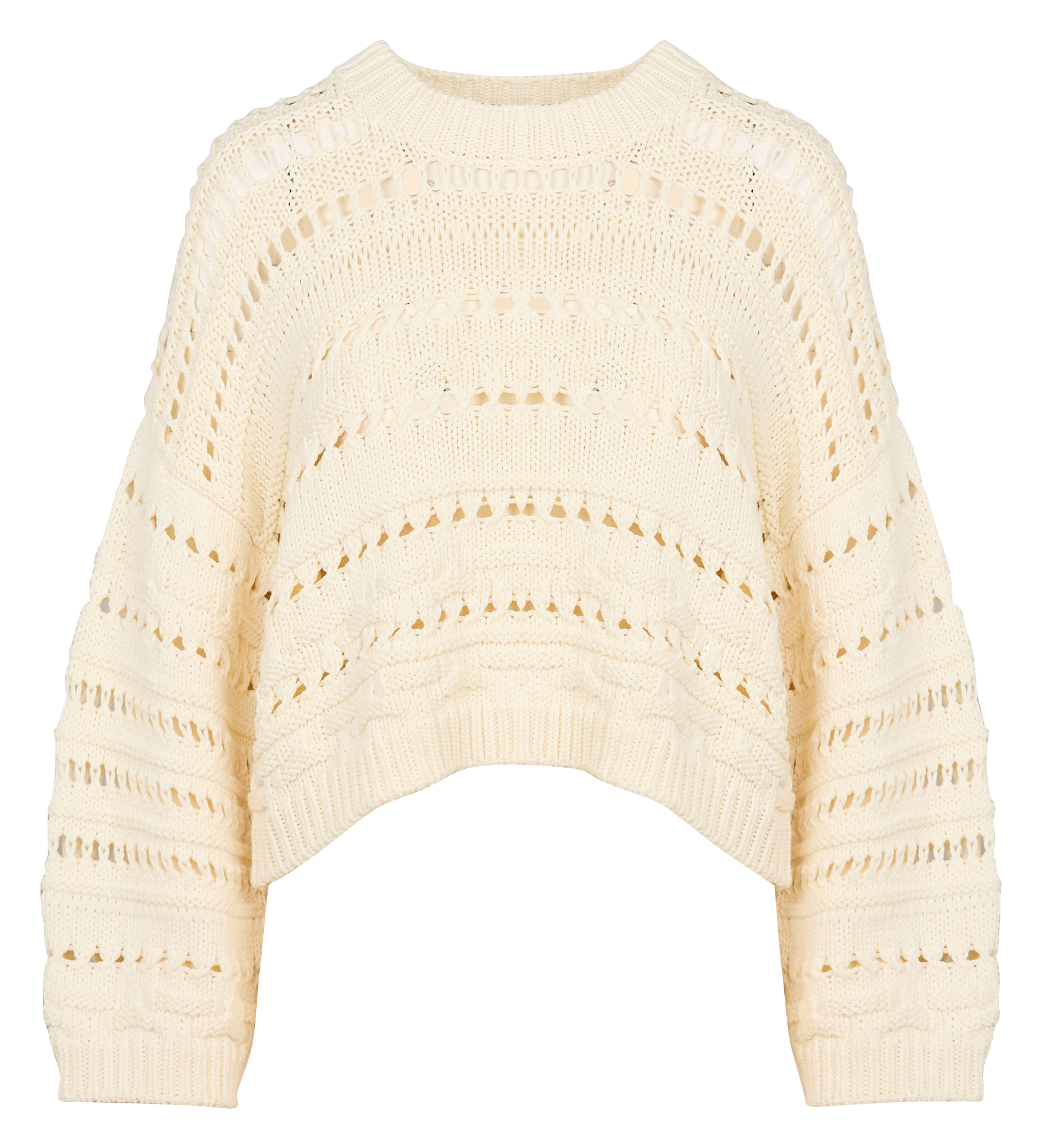 ROSEE - Pull col rond en coton mélangé | Beige