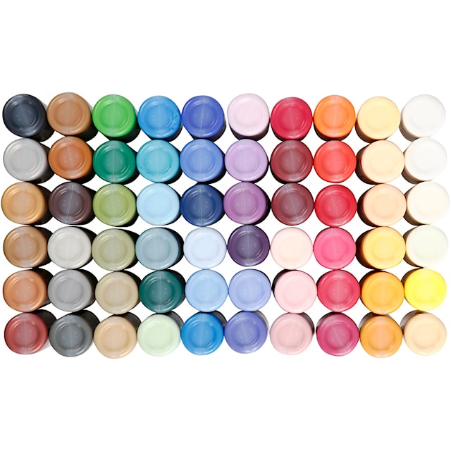 Plus Color Hobbymaling, ass. farger, 60x60 ml/ 1 pk.