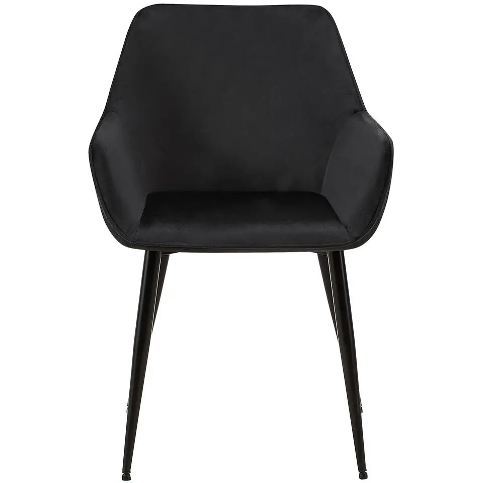 CLP Eetkamerstoel Luena zwart Frame - Fluweel - zwart