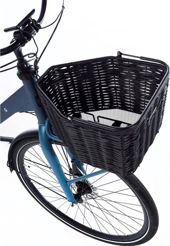 Cortina - Mand Family Sevilla AVS - Fietsmand - Imitatie Wicker - Zwart
