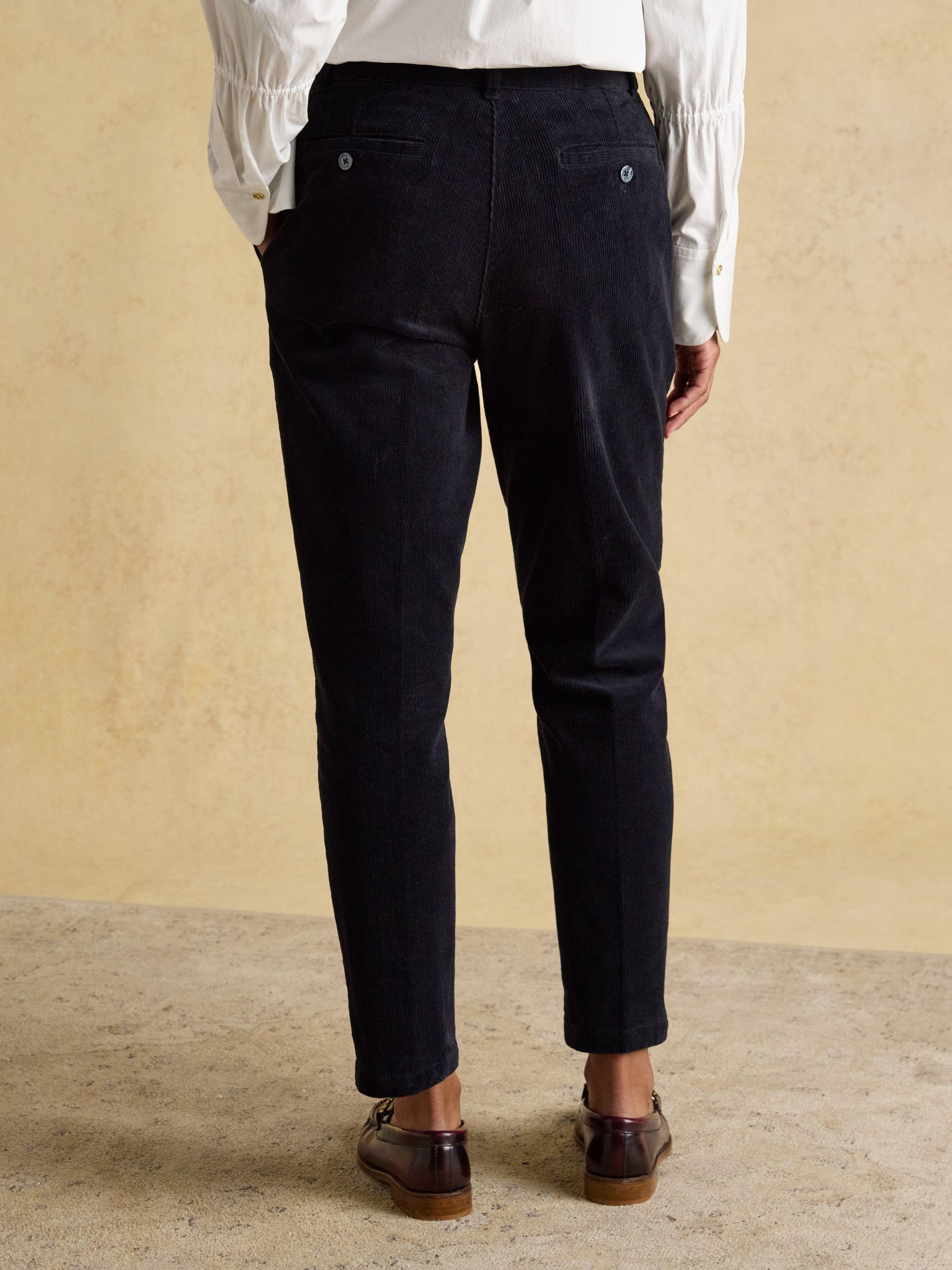 Marineblauw - Joules Calla Cord Tapered Trousers