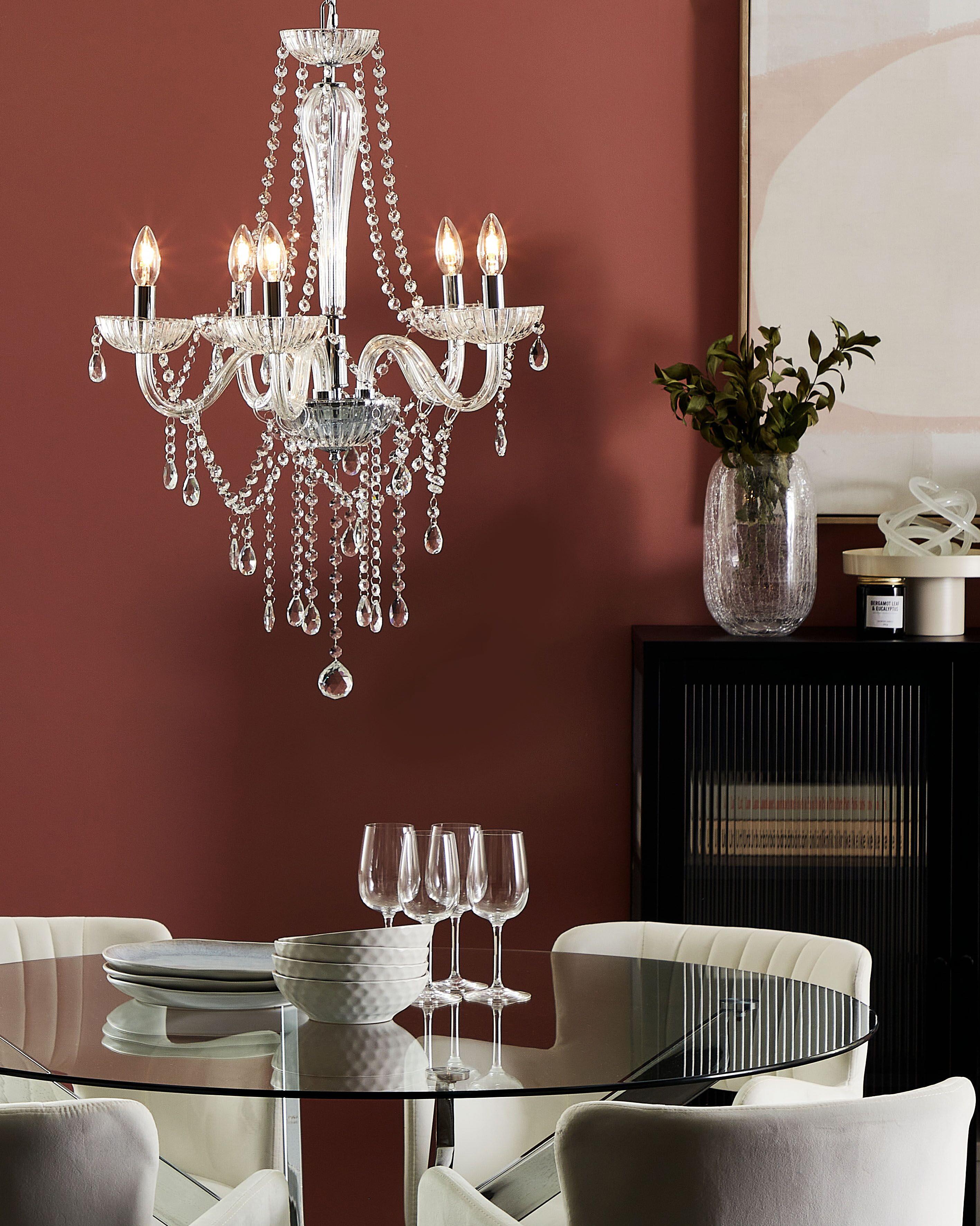 Kroonluchter LOCONE Kristal Zilver