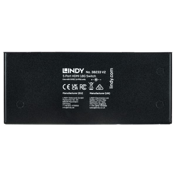 Lindy 5 Port HDMI 18G Switch