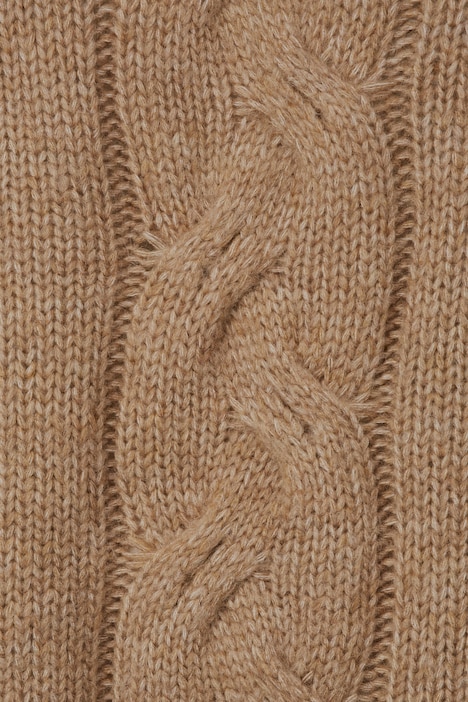 Pullover, oversized, Zopfmuster, U-Boot-Ausschnitt, Langarm