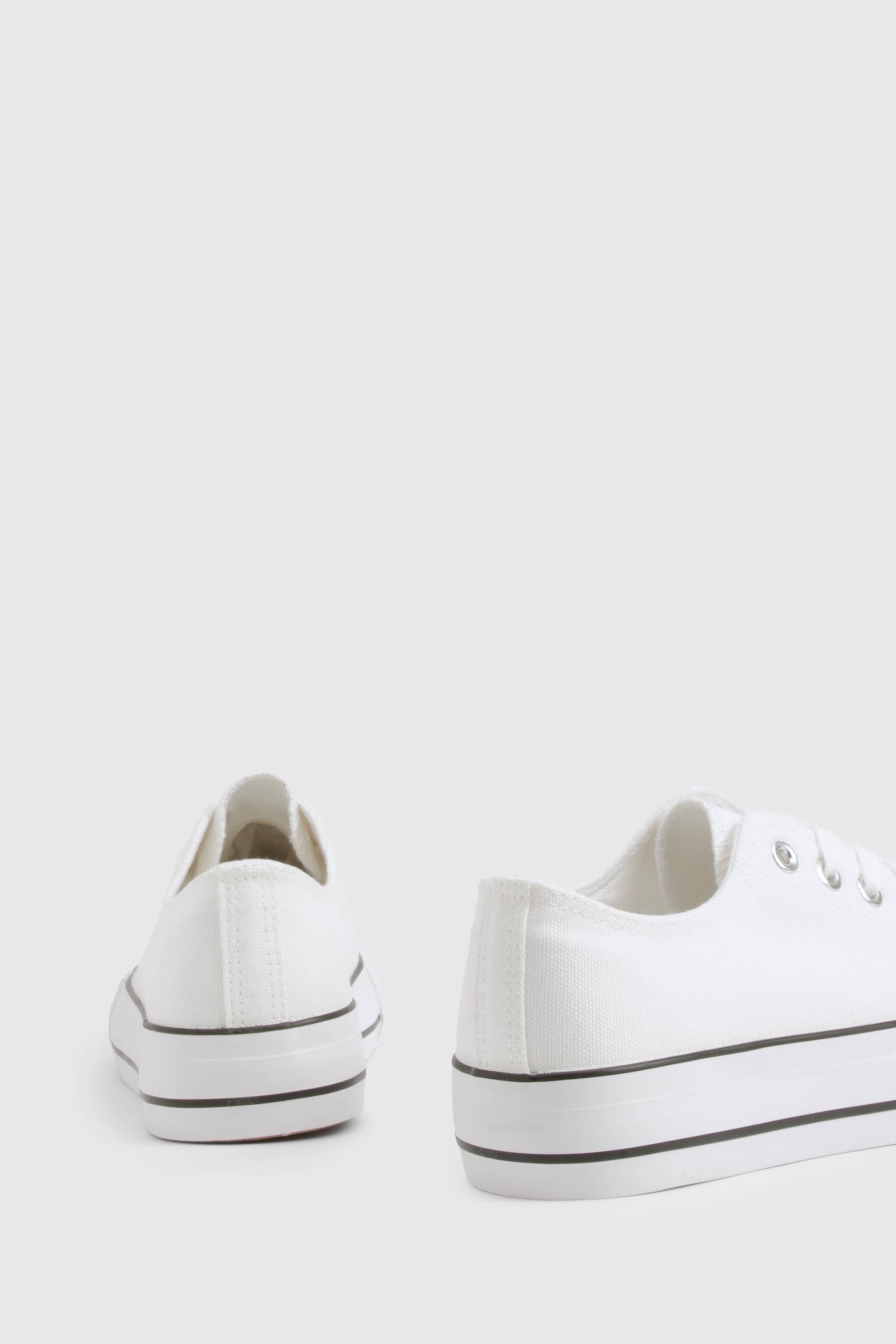 boohoo Low Top Platform Lace Up Trainers