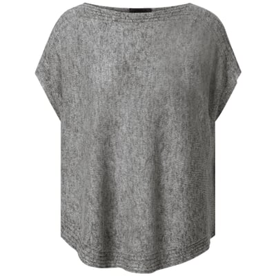 Damen-Leinenpullunder, Graumelange