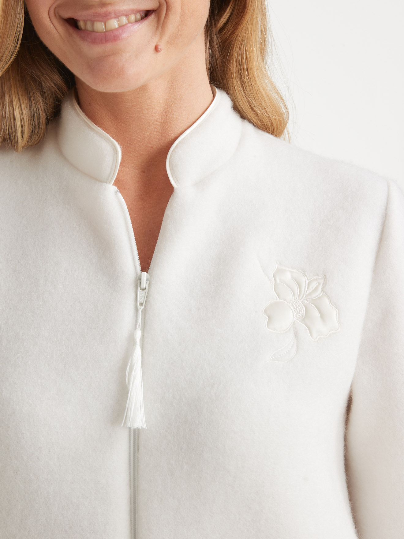 Robe de chambre zip molleton courtelle