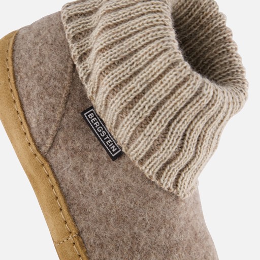 Bergstein Cozy Lux Pantoffels beige Textiel
