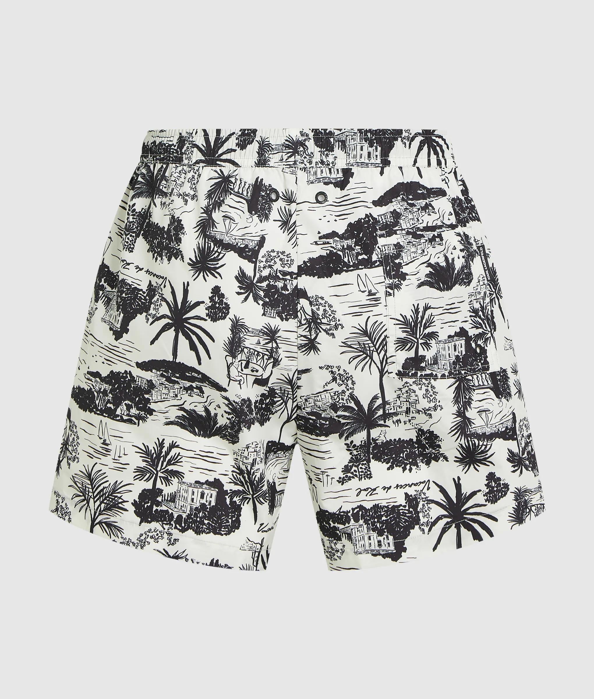 Korte boardshort met all-over print