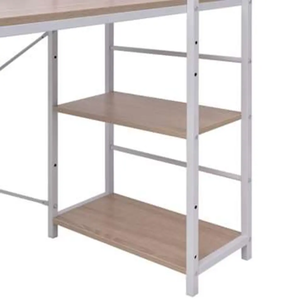 vidaXL - Bureau - Bruin - Bewerkt hout
