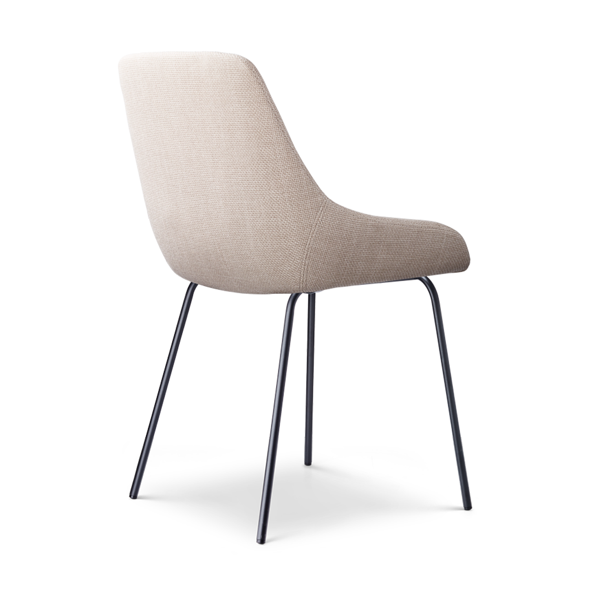 Eetkamerstoel Nora-Isa beige - zwart onderstel