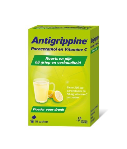 Antigrippine Poeder 500/50mg 10 stuks