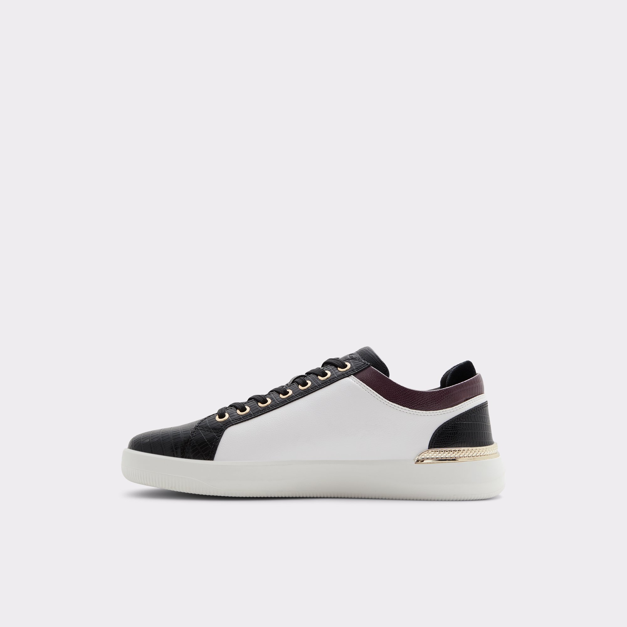 Aveo Black Synthetic Mixed Material Men Low top