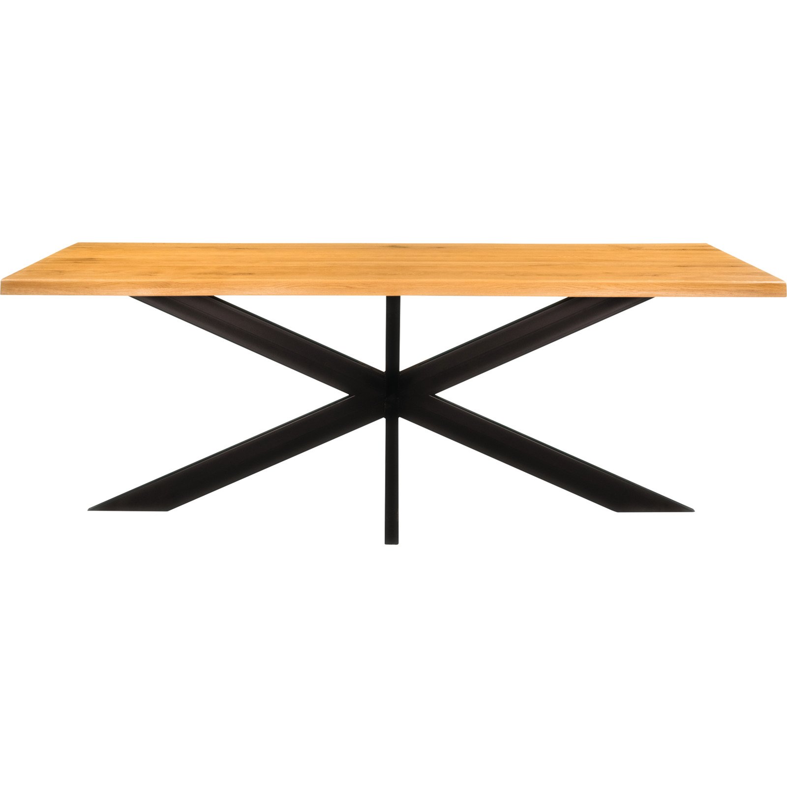 Tisch Flims Eiche massiv, Baumkante, Stern-Fuss 200 x 76 x 100 cm
