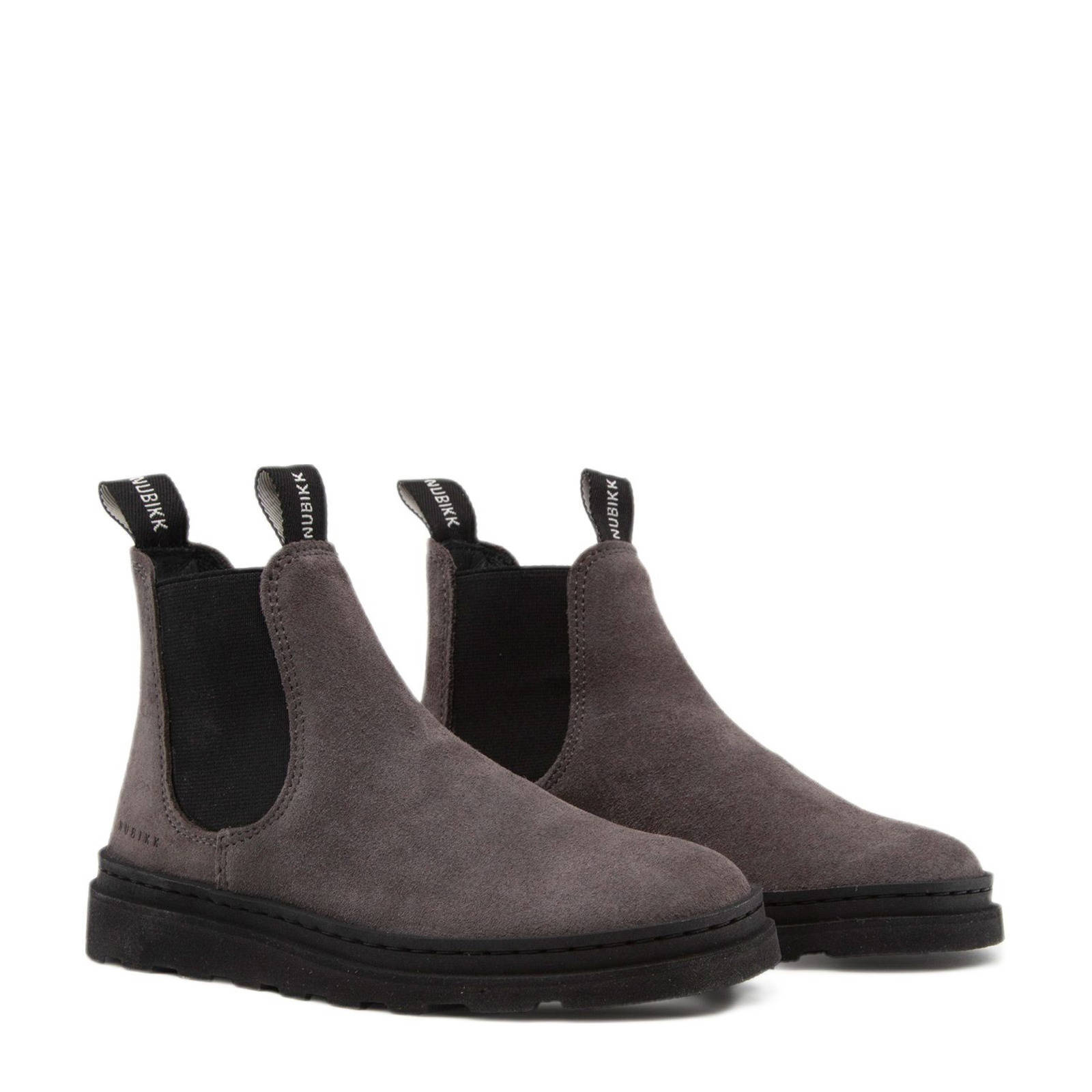 Nubikk Jonah Rai JR suède chelsea boots grijs