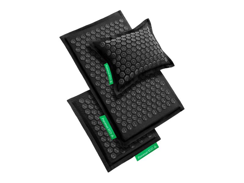 Pranamat ECO Massage Set – Matte   Kissen   Minimatte schwa Handgefertigtes Ganzkörper-Wellness-Set aus natürlichen Materialien