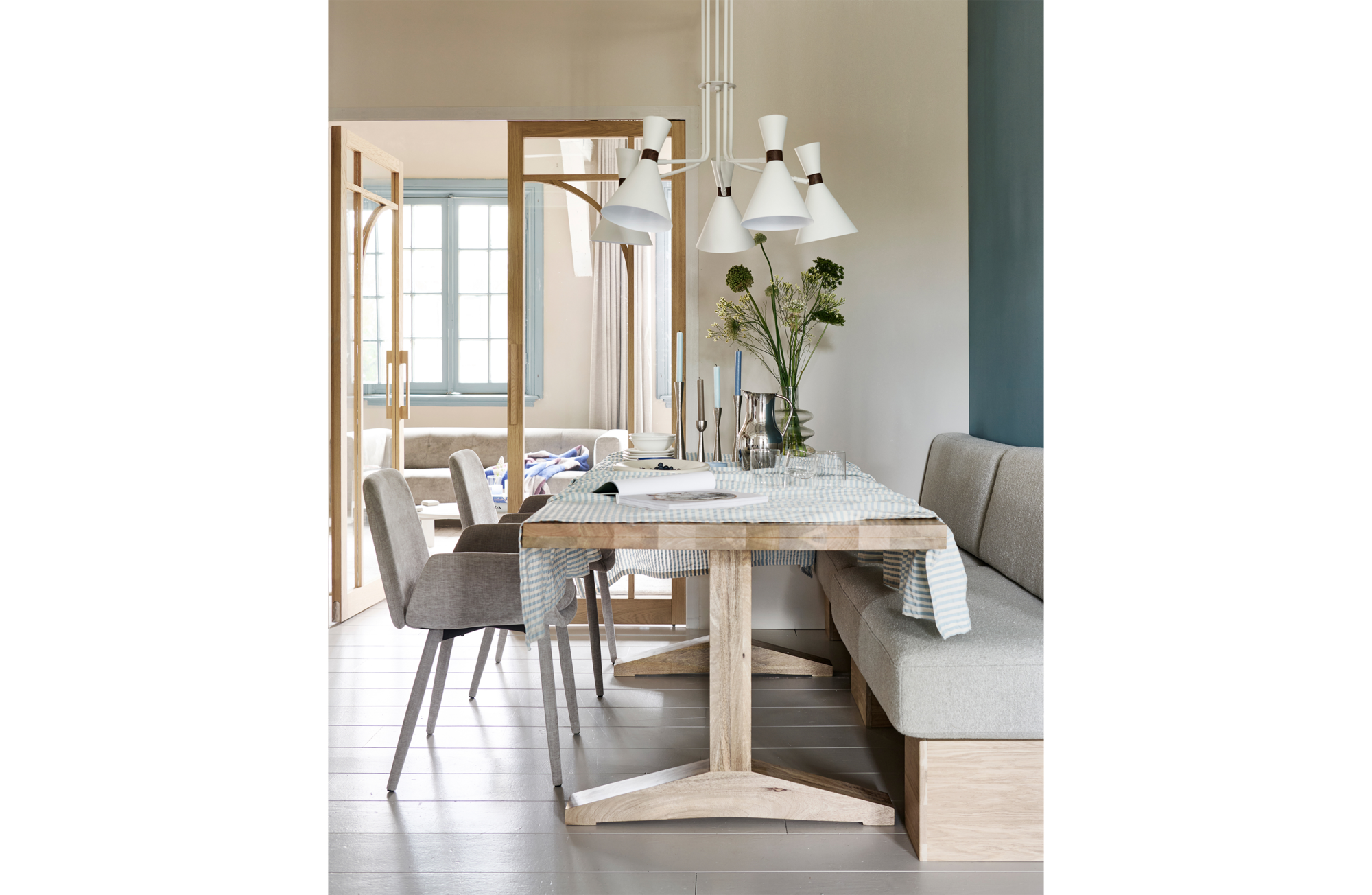 Eat Up Muurbankje Inclusief Kussens - Beige