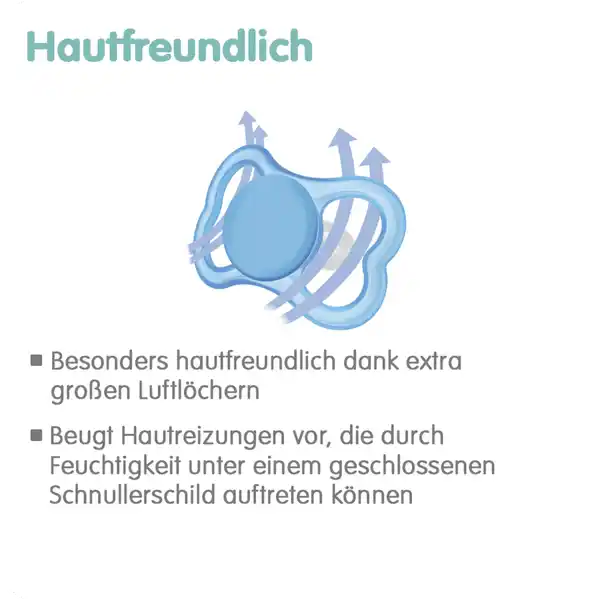 Schnuller Air Silikon 16+ blue
