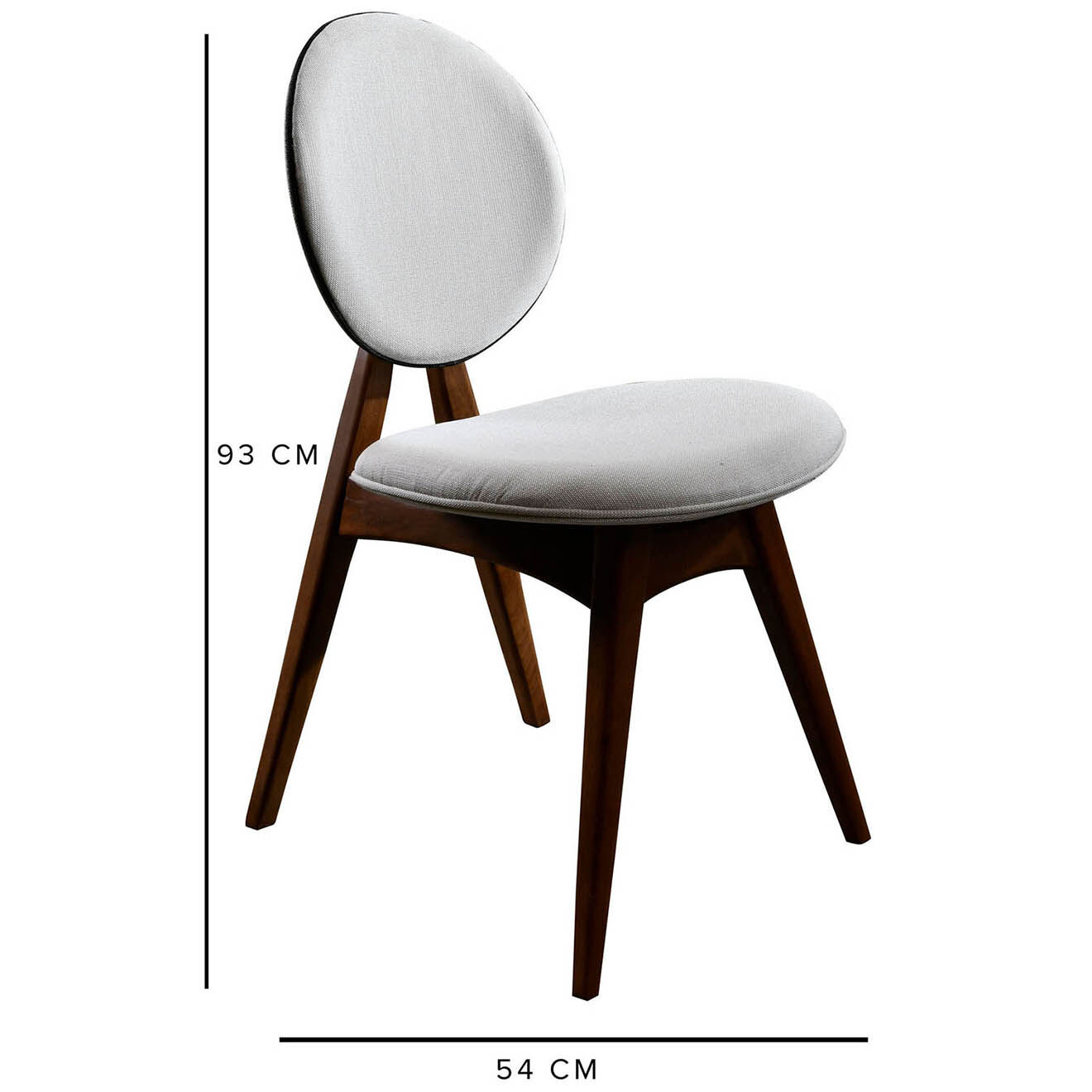Wooden Art Table + 4 Chaises Touch Wooden noyer/crème