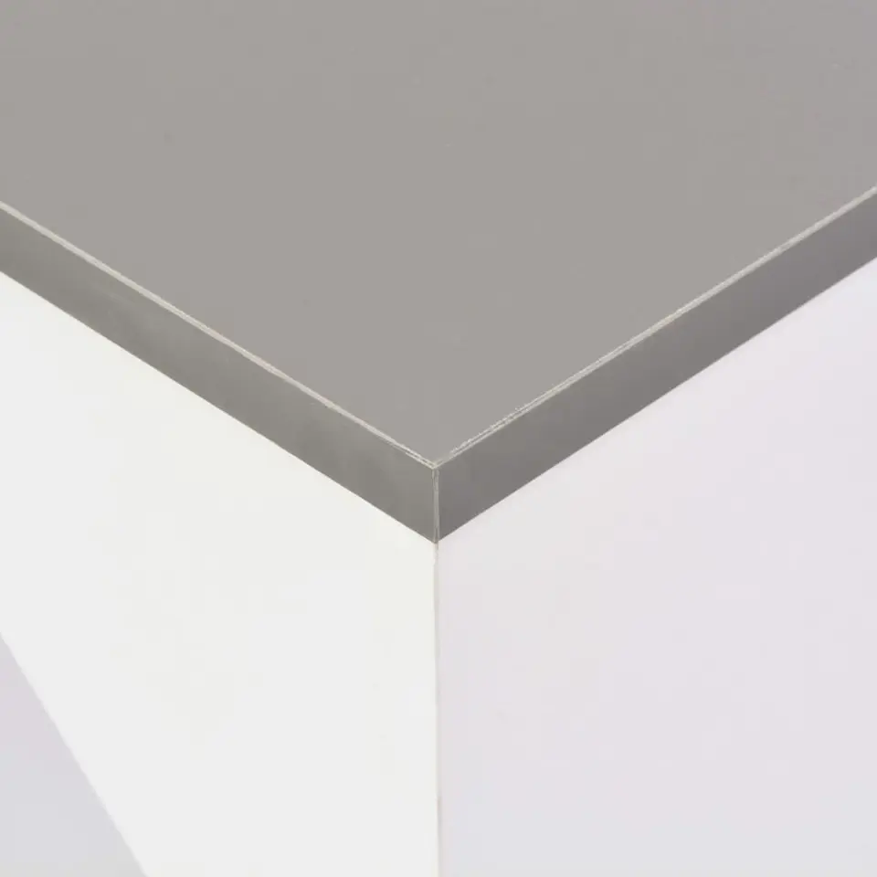 vidaXL - Bartafel - Wit - Bewerkt hout