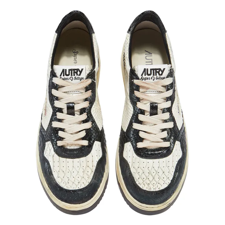 Autry Baskets Super Vintage Effet Python | Noir