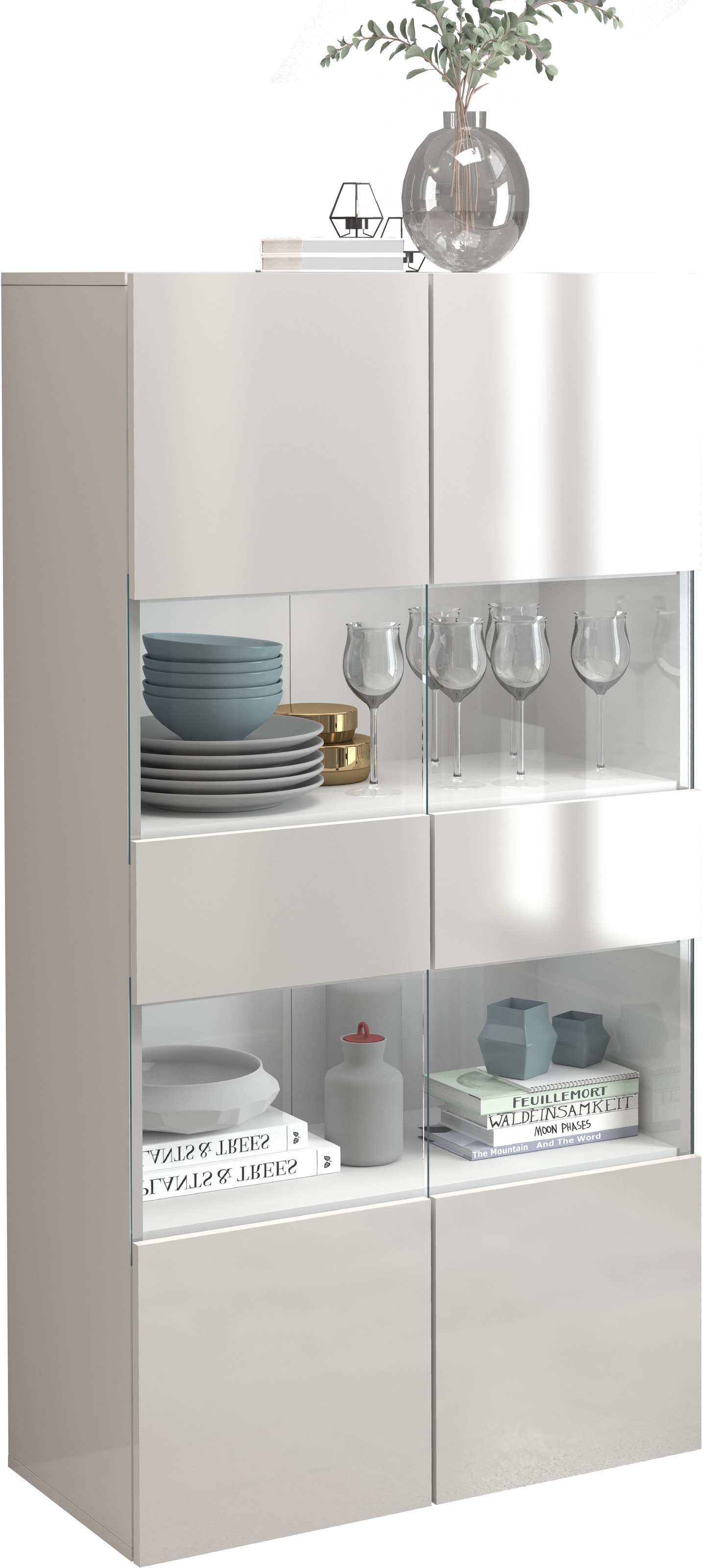INOSIGN Vitrine »Egypt« 2 Glastüren, Front Hochglanz lackiert, Korpus matt