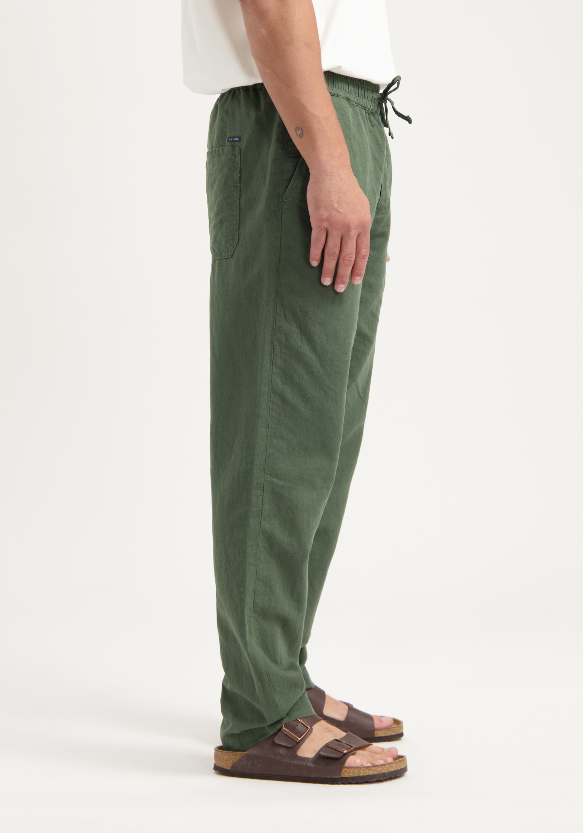 Kuyichi Leinenhose Tyler Moss Green
