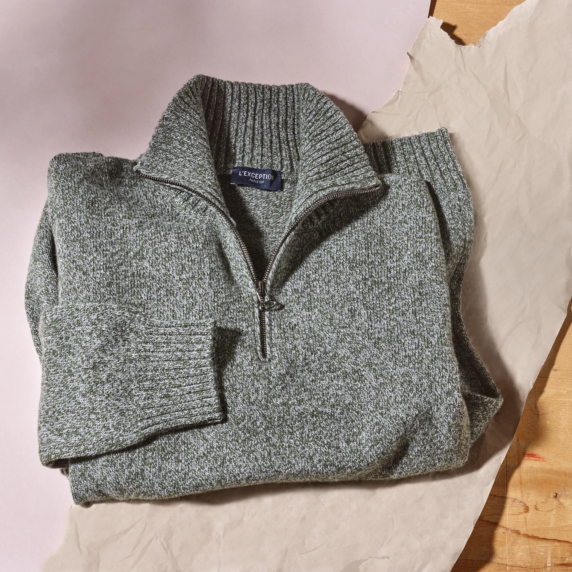 Pull col camionneur en laine recyclée L'Exception Paris