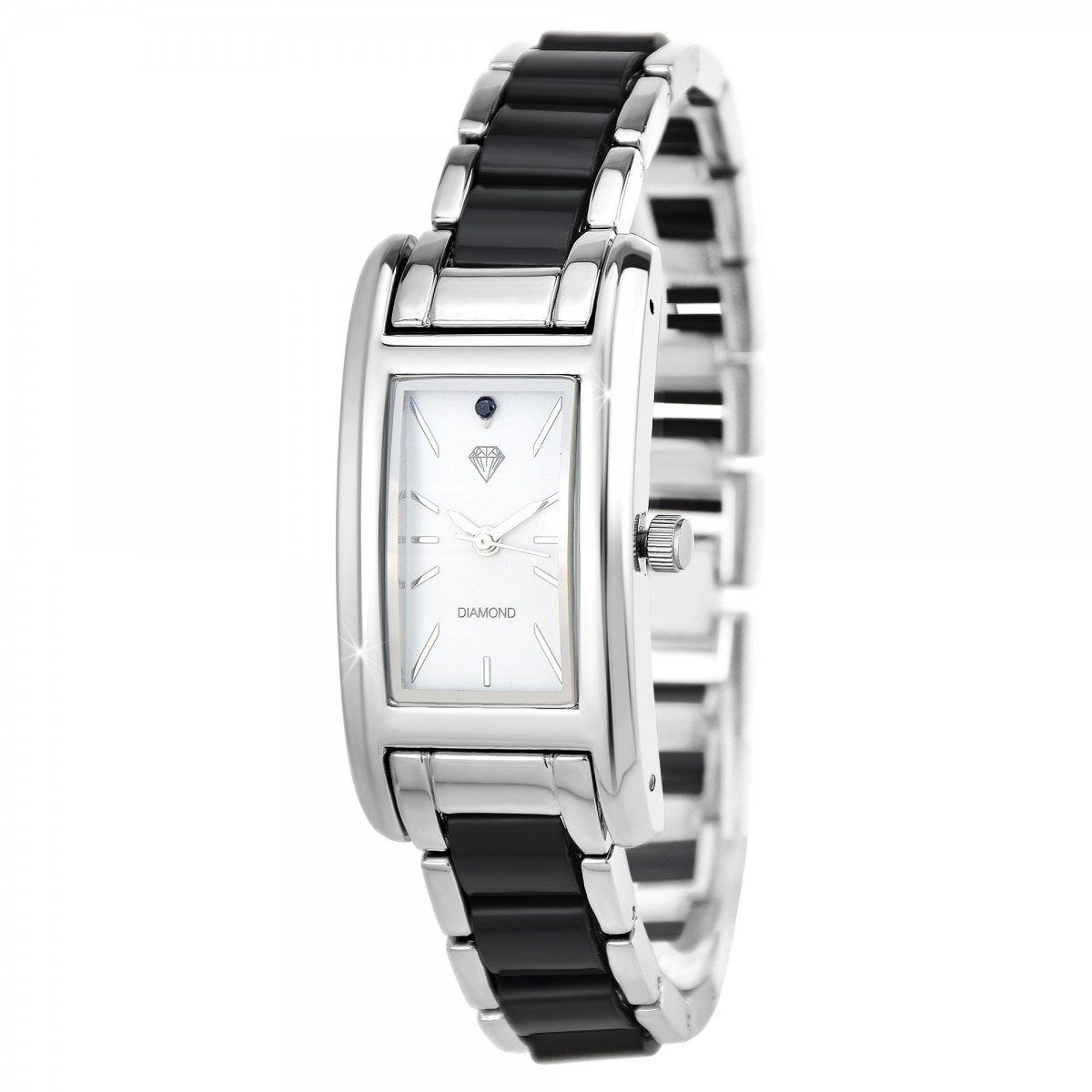 Montre Alma élégante SC Crystal ornée d'un véritable diamant