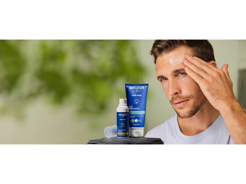WELEDA Reinigungsgel For Men 2in1 100 ml Natürliche Gesichtsreinigung für Männer entwickelt